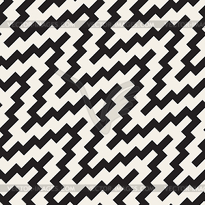 Seamless ZigZag Rounded Diagonal Lines Geometric - royalty-free vector clipart