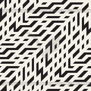 Seamless Black and White Diagonal Techno Lines - vector clip art