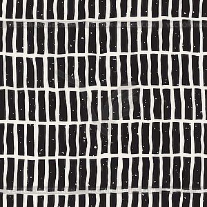 Seamless Black and White Lines Grungy Pattern - vector EPS clipart