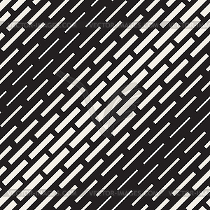 Seamless Black And White Diagonal Halftone - vector image