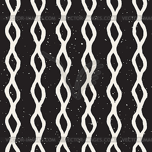 Seamless Vertical Braid Wavy Lines Grunge Pattern - vector image