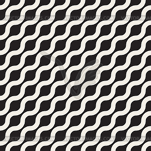 Seamless Wavy Diagonal Line Geometric Pattern - vector clipart