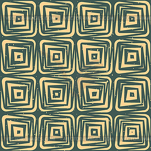 Seamless Geometric Lines Square Tiles Retro Pattern - vector clip art