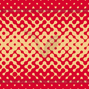 Seamless Rounded Halftone Gradient Irregular Retro - vector clipart
