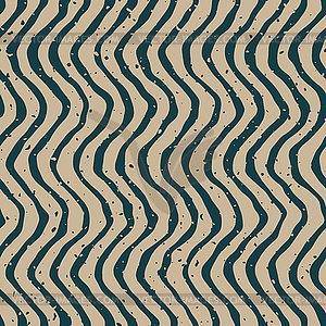 Seamless Green Grey Color Wavy Distorted Lines Retr - vector clip art