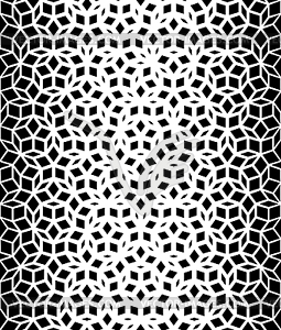 Seamless Black And White Pentagon Pattern - vector clipart