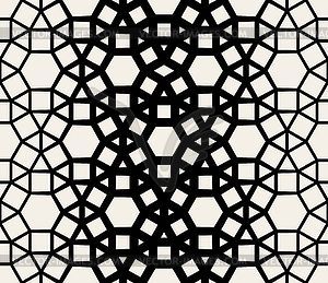 Бесшовные черный белый геометрический узор кружева - векторный клипарт