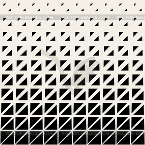 Seamless Black And White Triangle Grid Halftone - vector image