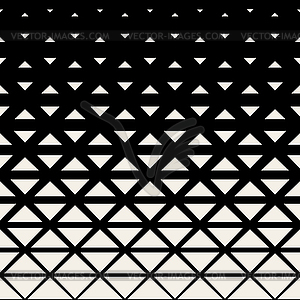 Seamless Black And White Triangle Grid Halftone - royalty-free vector image