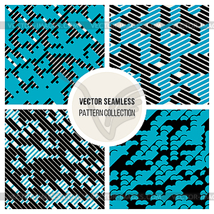 Seamless Random Parallel Lines Pattern - vector image