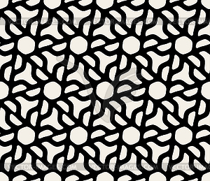 Seamless Black & White Hexagonal Rounded Traingle - vector clipart