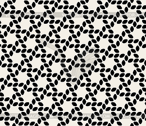 Seamless Black White Ellipse Hexagonal Rounded - vector clipart