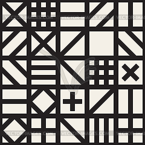 Бесшовные черный белый Геометрический площади Нерегулярное - векторное изображение клипарта