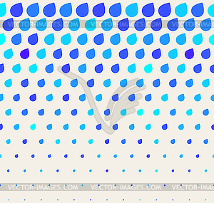 Seamless Blue Rain Drops Shape Pattern - vector clip art