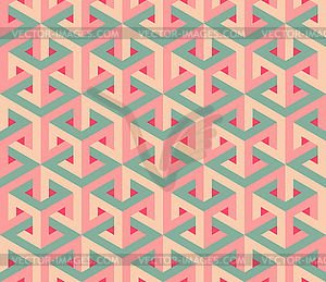 Seamless Isometric Hexagonal Optical Illusion - vector EPS clipart