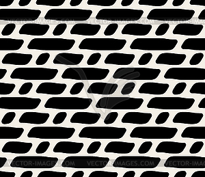 Бесшовные черный и белый Округлые пунктирные линии - иллюстрация в векторе