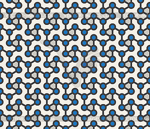 Seamless Abstract Geometric Atom Array Grid - royalty-free vector image