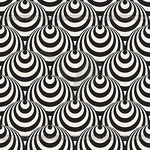 Seamless Black And White Concentric Circles - vector image