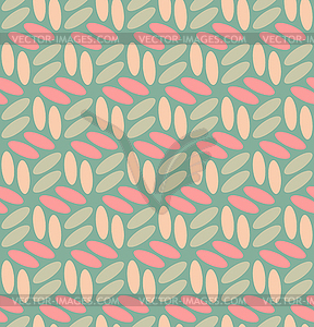 Seamless Rounded Ellipses In Pink And Teal Pattern - vector clipart