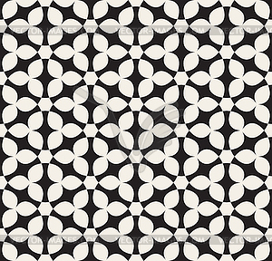 Seamless White Hexagonal Geometric Simple Floral - vector clip art