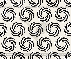 Seamless Black and White Spiral Geometry Circle - vector clipart / vector image