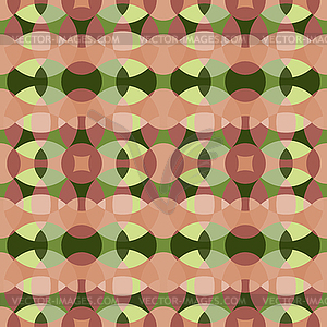 Set Of Four Circle Tiling Retro Patterns In Green - vector clipart