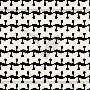 Seamless Black and White Horizontal Rounded Line - vector clipart / vector image