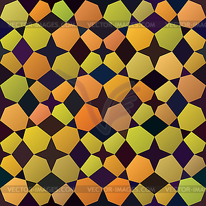 Seamless Yellow Purple Stained Glass Tiling - vector clipart