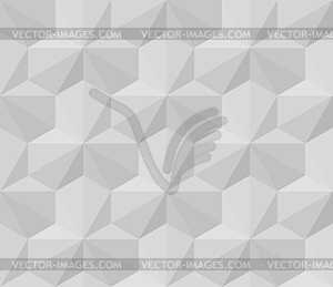 Seamless White Geometric Triangle Shaded Dimensiona - vector clipart