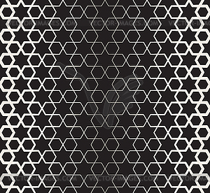 Бесшовные черный и белый Исламская звезда Геометрическая - изображение в векторном формате
