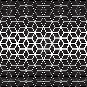 Seamless Black And White Star Geometric Halftone - vector EPS clipart