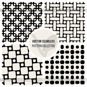 Seamless Geometric Pattern Collection - stock vector clipart