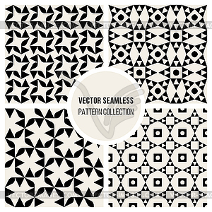 Seamless Black and White Geometric Pattern - vector clipart