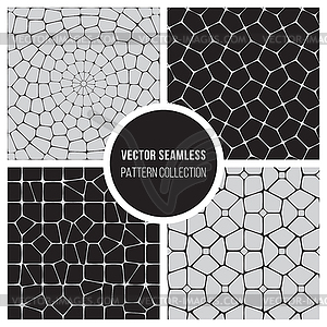 Seamless BW Pattern Collection 0 - vector clipart