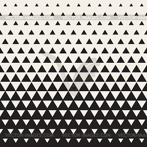 Seamless White to Black Transition Triangle Halfton - vector clipart