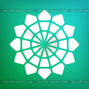 Decorative Mandala Symbol Ornamental Logo - vector image