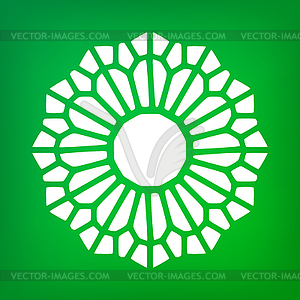 Decorative Mandala Symbol Ornamental Logo - vector clipart