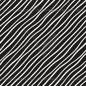 Seamless Black and White Diagonal Lines Pattern - vector clip art