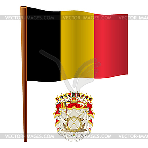 Belgium wavy flag - vector image