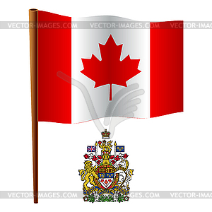 Canada wavy flag - vector image