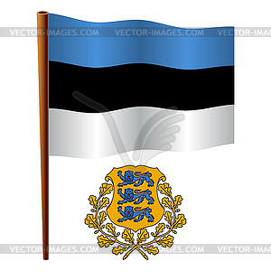 Estonia wavy flag - vector clipart