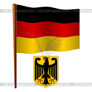 Germany wavy flag - vector clipart