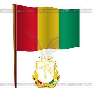 Guinea wavy flag - vector clipart