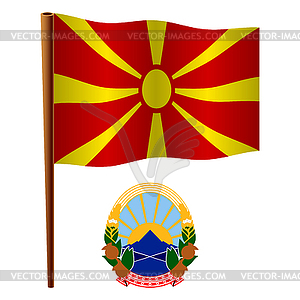 Macedonia wavy flag - vector clipart