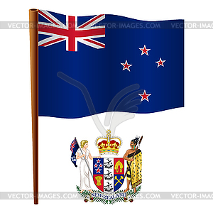 Новая Зеландия волнистые флаг - клипарт в векторном виде