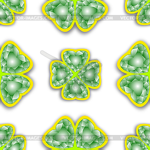 Shamrock diamonds pattern - vector clipart