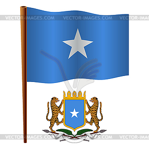 Somalia wavy flag - vector clip art