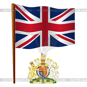 United kingdom wavy flag - vector image