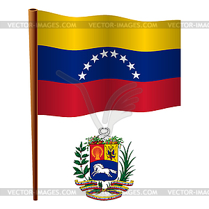 Venezuela wavy flag - vector clipart