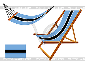 Botswana hammock and deck chair set - vector image